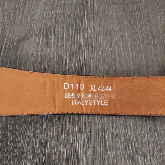 Brown Croc Embossed Genuine Bonded Leather Belt XL 42-44 - Picture 4 of 8